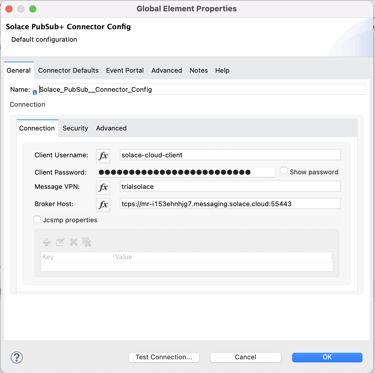 solace-connector-configration
